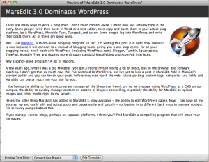 Preview Screen